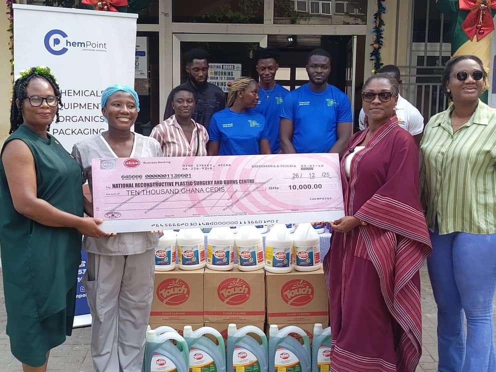 Chempoint Ghana Donates GHC 10,000 and Essential Supplies to Korle Bu Burns Centre whatsapp image 2026 04 06 at 10.43.09 pm